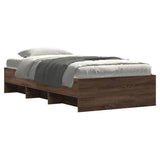 Bed Frame Brown Oak Engineered Wood Single Bed Frame 3295680
