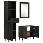 ZNTS 3 Piece Bathroom Cabinet Set Solid Wood Mango 3206294