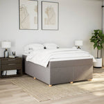 Box Spring Bed with Mattress Taupe 140x200 cm Fabric 3285384
