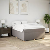 Box Spring Bed with Mattress Taupe 140x200 cm Fabric 3285384