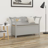 ZNTS Bench Grey 107x45x75.5 cm Solid Wood Fir 351775