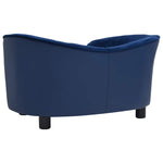 Dog Sofa Blue 69x49x40 cm Plush and Faux Leather 171034