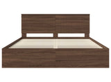 Bed Frame with Headboard Brown Oak 140 x 200 cm Solid Pine Wood 3411007