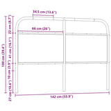 Replace Headboard Sonoma Oak 135 cm Steel and Engineered Wood 4100290