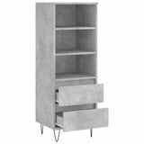 Highboard Concrete Grey 40x36x110 cm Engineered Wood 831512