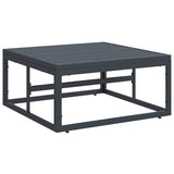 Garden Sofa Set with Cushion 7 pcs Black Steel 3378956