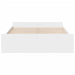 Bed Frame with Drawers without Mattress White 150x200 cm King Size 3280286