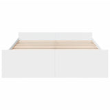 Bed Frame with Drawers without Mattress White 150x200 cm King Size 3280286