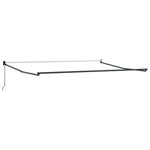 ZNTS Retractable Awning Anthracite and White 4.5x3 m Fabric&Aluminium 3216111