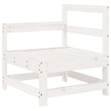 Garden Corner Sofa White Solid Wood Pine 825500