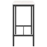 Table White 100 x 50 x 91 cm Engineered Wood and Steel 873781