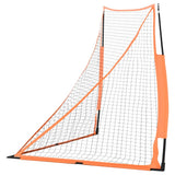 Portable Baseball Net Orange&Black 183x182x183cm Steel&Polyester 93737