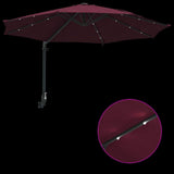 Garden Parasol Manual Bordeaux Red 248 x 248 x 148 cm 42003247