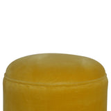 Mustard Velvet Nordic Footstool IN823