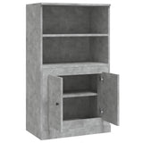 Highboard Concrete Grey 60x35.5x103.5 cm Engineered Wood 816316
