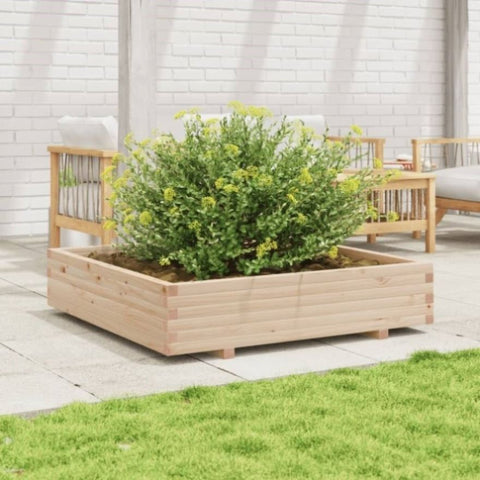 ZNTS Garden Planter 110x110x26.5 cm Solid Wood Pine 847323