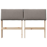 Upholstered Headboard Taupe 120 cm Solid Pine Wood 879132