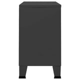 Industrial Sideboard Anthracite 105x35x62 cm Metal and Glass 339610