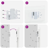 Wall-Mounted Headboard ARNHEM High Gloss White Engineered Wood 896749