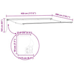Retractable Awning Manual Multicolour Stripe 450x300 cm Fabric 3330953