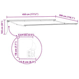 Retractable Awning Manual Red 450x300 cm Fabric 3331051