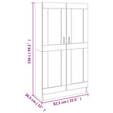 Book Cabinet Concrete Grey 82.5x30.5x150 cm Engineered Wood 802727