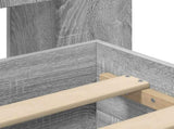 Bed Frame with Storage Grey Sonoma 160 x 200 cm Engineered Wood 3433782