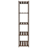 5-Tier Storage Rack Brown 80x38x170 cm Solid Wood Pine 373396