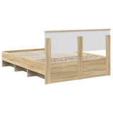 Bed Frame Sonoma Oak 160 x 200 cm Engineered Wood 3408832