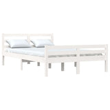 Bed Frame without Mattress White Solid Wood 135x190 cm Double Double 814795