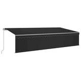 Manual Retractable Awning with Blind&LED 6x3m Anthracite 3069484