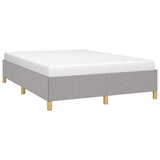 Bed Frame without Mattress Light Grey 137x190 cm Full Fabric 347203