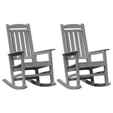 Rocking Chair 2 pcs Light Grey 92 x 70 x 108 cm Polyethylene 3335813