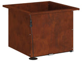 Garden Planter with LED Rusty 40 x 40 x 40 cm Weathering Steel 8008138