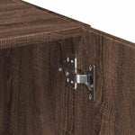 Slim Storage Cabinet Brown Oak 50x42.5x225 cm Engineered Wood 3281307