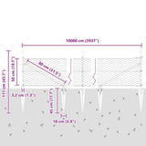 Welded Wire Fence with Spikes 100 x 0.5 m 3353297