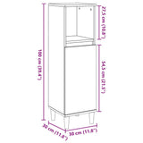 Bathroom Cabinet Artisan Oak 30x30x100 cm Engineered Wood 857109