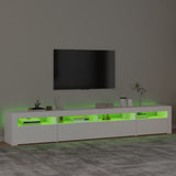 TV Cabinet with LED Lights White 240x35x40 cm 3152722