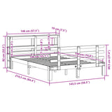 Bed Frame with Headboard without Mattress White 140x190 cm 3306105