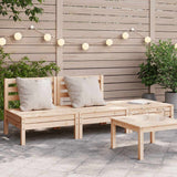 Garden Sofa 3-Seater Solid Wood Pine 838033