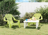 Garden Chairs 2 pcs for Children Green 37x34x44cm PP Wooden Look 364740