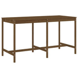 Garden Bar Set Honey brown Solid pine wood Fits 8 people Footrest 3157790