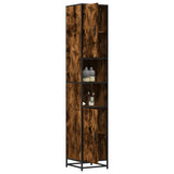Bathroom Cabinet Smoked Oak 35x37.5x188.5 cm Engineered Wood and Metal 3300882