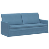 Sofa Set 2 pcs Blue Corduroy Fabric 3433257