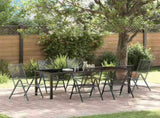 Garden Dining Set 7 pcs Anthracite Powder-Coated Steel 3379294