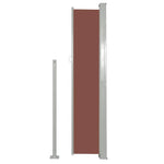 Patio Retractable Side Awning 100x500 cm Brown 48387