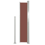 Patio Retractable Side Awning 100x500 cm Brown 48387