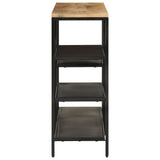 Console Table 110x30x75 cm Solid Rough Mango Wood and Iron 372730