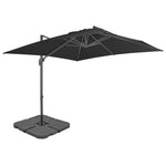 Garden Parasol with Portable Base Anthracite 276346