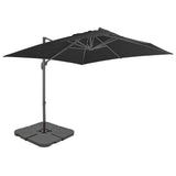 Garden Parasol with Portable Base Anthracite 276346